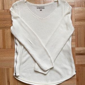 Banana Republic Size Zip Sweater in cream